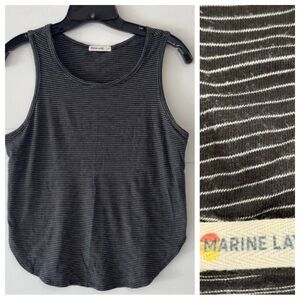 Marine Layer striped round hem sleeveless tank 15961